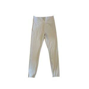 Women M MWL Madewell Beige Tan Form High Rise 25" Ankle Cropped Leggings